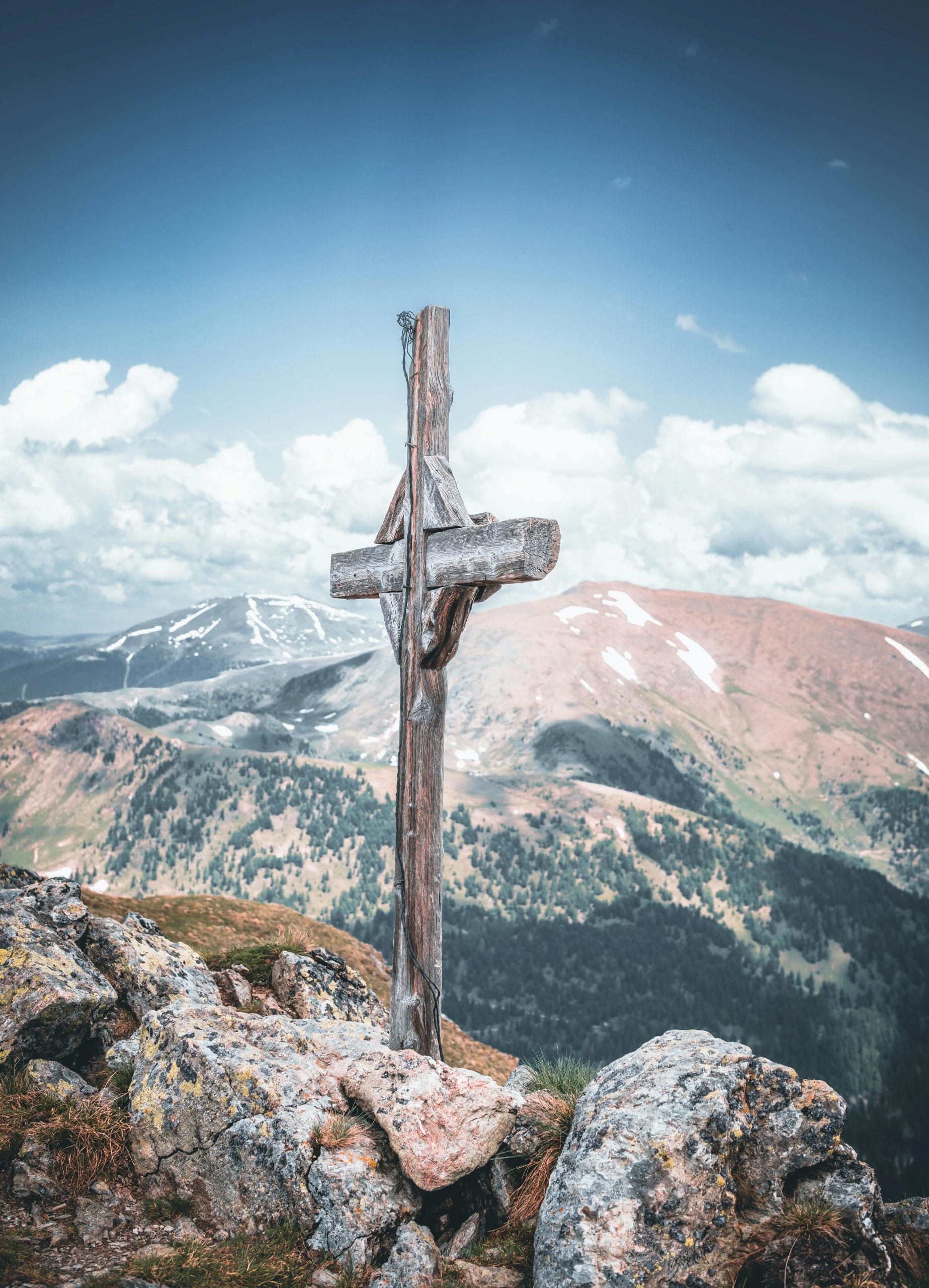 Cross on mountain top