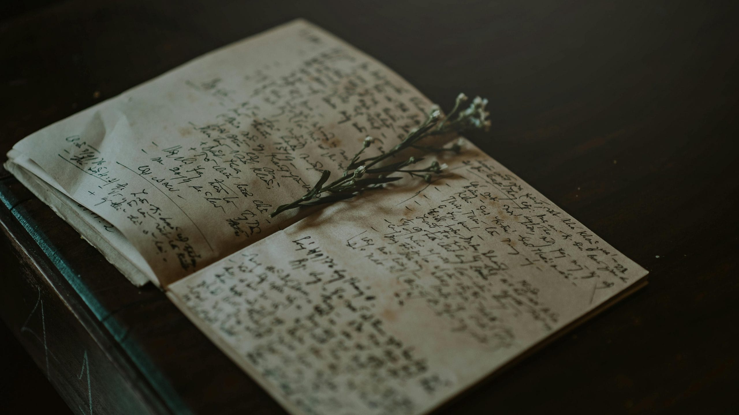 Journal with flowers